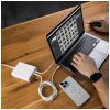 Adapter - Nabíjacia stanica FIXED GaN Adapter s 3xUSB-C a výstupom USB podpora PD 3.0 200 W biely