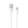 Dátový kábel Borofone BX19 Benefit - USB na Lightning - 2,4A 1 meter biely
