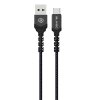 Dátový kábel Blavec Raptor Braided USB-A - USB-C 3A (CRA-UC3BG20) 2 m čierno-sivý
