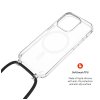 Zadný kryt FIXED MagPure na krk s čiernou šnúrkou pre Apple iPhone 16 Plus