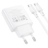 Rychlonabíjačka Borofone BN25 Wish Fast Charger (Ultra Thin) + USB-C Dual 30W dátový kábel biela