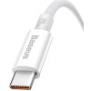 Datový kábel Baseus Superior Series Fast Charging USB-A na USB-C 100W 0,25 m Moon biely