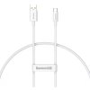 Datový kábel Baseus Superior Series Fast Charging USB-A na USB-C 100W 0,25 m Moon biely