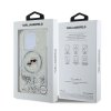 Zadný kryt Karl Lagerfeld Liquid Glitter Karl and Choupette Heads MagSafe pre iPhone 16 Pro Max Transparent