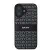 Zadný kryt DKNY PU Leather Repeat Pattern Tonal Stripe pre iPhone 16 Plus Black