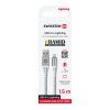 Datový kabel Swissten ARAMID REINFORCED USB A Lightning 1,5 m bílý
