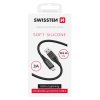 Dátový kábel Swissten Soft Silicone USB-A na Lightning 0,4 m čierny