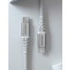 Dátový kábel Swissten ARAMID REINFORCED USB-C na USB-C 1,5 m biely
