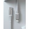 Dátový kábel Swissten ARAMID REINFORCED USB-C - Lightning 1,5 m biely