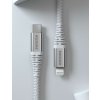 Dátový kábel Swissten Kevlar USB-C - Lightning 1,5 m biely