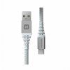 Dátový kábel Swissten ARAMID REINFORCED USB-A na USB-C 1,5 m biely