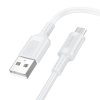 Dátový kábel Borofone BX111 Feliz - USB na Micro USB - 2,4A 1 meter biely