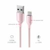 Dátový kábel Swissten Textile II USB-A - lightning 1,5 m ružový