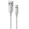 Dátový kábel Swissten Textile II USB-A - Lightning 1,5 m biely