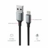 Dátový kábel Swissten Textile II USB-A - Lightning 1,5 m čierny