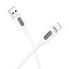 Dátový kábel Borofone BX114 Structure USB-A - Lightning 2,4A 1m biely