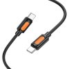 Dátový kábel Borofone BX114 Structure USB-C - USB-C PD 60W 3A 1m čierny