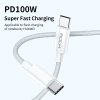 Dátový kábel Rock R6 USB-C - USB-C PD 100W 5A 2m biely
