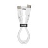 Dátový kábel Rock Cable P8 Basic Series USB-C - USB-C PD 60W 3A 1m biely