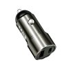 Adaptér do auta Rock H20 Dual 15W 3A tmavo šedý