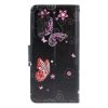 Flipové puzdro Design na Samsung A16 Fialové motýle čierne