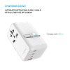 Cestovný adaptér FIXED Voyager 85W pre EÚ UK a USA/AUS s výstupom 4xUSB-C a 1xUSB GaN PD 85W biely