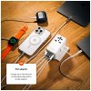 Cestovný adaptér FIXED Voyager 85W pre EÚ UK a USA/AUS s výstupom 4xUSB-C a 1xUSB GaN PD 85W biely