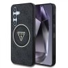 Zadný kryt Guess IML 4G Glitter and Triangle Logo MagSafe pre Samsung Galaxy S25 Black