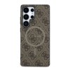Zadný kryt Guess PU Leather 4G Colored Ring MagSafe pre Samsung Galaxy S25 Ultra Brown