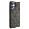 Zadný kryt Guess PU Leather 4G Colored Ring MagSafe pre Samsung Galaxy S25 Ultra Brown