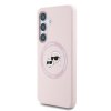 Zadný kryt Karl Lagerfeld Liquid Silicone K&CH Heads MagSafe pre Samsung Galaxy S25+ Pink