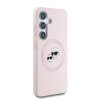 Zadný kryt Karl Lagerfeld Liquid Silicone K&CH Heads MagSafe pre Samsung Galaxy S25+ Pink