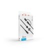 Dlhý nabíjací a dátový opletený kábel FIXED s konektormi USB-C-USB-C a adaptérom Lightning PD 3 m MFi PD 60 W sivý