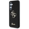 Originálny zadný kryt GUESS Fixed Glitter Big 4G Metal Logo pre Samsung Galaxy S25 black