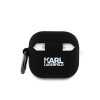 Puzdro Karl Lagerfeld 3D Logo NFT Karl and Choupette pre AirPods 4 Black