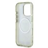 Zadný kryt Guess IML Glitter Magnolia and Triangle Logo MagSafe pre iPhone 16 Pro Max Green