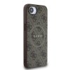 Zadný kryt Guess PU Leather 4G Colored Ring MagSafe pre iPhone 16e Brown