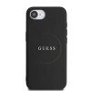 Zadný kryt Guess PU Grained Classic Logo MagSafe pre iPhone 16e Black