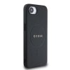 Zadný kryt Guess PU Grained Classic Logo MagSafe pre iPhone 16e Black