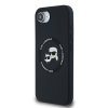 Zadný kryt Karl Lagerfeld Liquid Silicone K&CH Heads MagSafe pre iPhone 16e Black