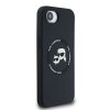 Zadný kryt Karl Lagerfeld Liquid Silicone K&CH Heads MagSafe pre iPhone 16e Black