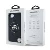 Zadný kryt Karl Lagerfeld Liquid Silicone K&CH Heads MagSafe pre iPhone 16e Black