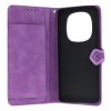 Knižkové puzdro na Xiaomi Redmi Note 14 Pro+ 5G so zipsom fialové