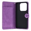 Knižkové puzdro na Xiaomi Redmi Note 14 5G so zipsom fialové