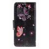 Knižkové puzdro Design na Xiaomi Redmi Note 14 5G Fialoví motýle čierne