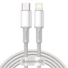 Datový kábel Baseus High Density Braided Series Fast Charging USB-C - Lightning 20W 2m white