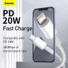 Datový kábel Baseus High Density Braided Series Fast Charging USB-C - Lightning 20W 1m white