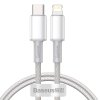 Datový kábel Baseus High Density Braided Series Fast Charging USB-C - Lightning 20W 1m white