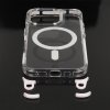 Zadný kryt Tel Protect Strap Clear pre iPhone 15 Pro biely