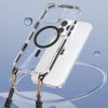 Zadný kryt Tel Protect Strap Clear pre iPhone 15 čierny